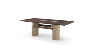 Table <span class=keywords><strong>à</strong></span> <span class=keywords><strong>manger</strong></span> <span class=keywords><strong>moderne</strong></span> personnalisée 8 10 12 places en bois massif Base en travertin pour <span class=keywords><strong>salle</strong></span> <span class=keywords><strong>à</strong></span> <span class=keywords><strong>manger</strong></span> Appartement Restaurant Réception - Product Image 6