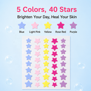 Parches Hidrocoloides Coloridos con Forma de Estrella para <span class=keywords><strong>el</strong></span> Acné Facial, Adhesivos para <span class=keywords><strong>el</strong></span> Tratamiento de Granos, Protegen la Piel, 3 Tamaños (8/10/12 mm), 40 Unidades - Product Image 3