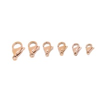 Vente en gros de fermoir homard en acier inoxydable plaqué or 18 carats pour la fabrication de bijoux de bracelet et de collier Accessoires de bricolage Fournitures de trouvailles