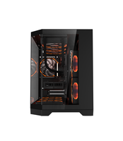 Nuevo Modelo de Caja de Ordenador para Juegos con Doble Cara de Cristal Transparente en Forma de U, Torre MATX de Gran Capacidad, Chasis para Esports