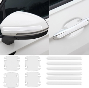 Universal 8 piezas transparente coche espejo puerta cuenco manija pegatinas protectoras transparente coche Exterior pegatinas protectoras para coches - Product Image 1