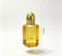 Flacon d'essence en verre cristal de luxe 12 ml, rechargeable, avec bouchon à vis, emballage cosmétique