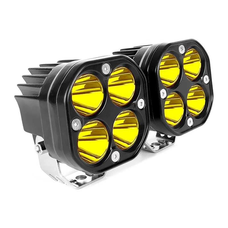 LED bakla işık 3 inç Led sürüş sis lambası 24W küp ışıkları kapalı yol arabalar kamyon tekne Ford pikap ATV UTV Forklift SUV traktör