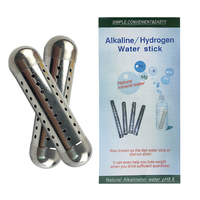 Bâtonnet purificateur d'eau alcaline riche en hydrogène, sans couture, court et épais, à ions négatifs ORP, pour l'eau potable