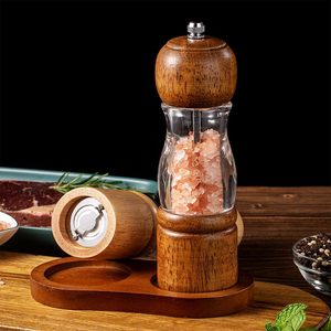 Ensemble moulin à sel et à poivre - 2 pièces, moulin à épices électrique en bois d'acacia alimenté par USB pour la cuisine - Product Image 4