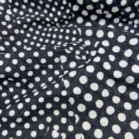Tissu en coton Salt Shrink 80 g/m² blanc à pois, sans repassage, en stock, pour robe, chemisier, jupe, largeur 50 pouces