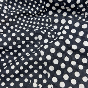 <span class=keywords><strong>Tela</strong></span> de Algodón Encogido con Sal 80gsm, Patrón de Puntos Blancos, Sin Planchado, En Stock, para Vestidos, Blusas, Faldas, 50 Pulgadas de Ancho - Product Image 5