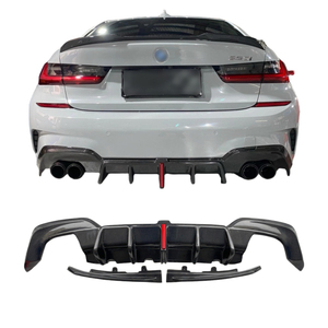 Diffuseur de pare-chocs arrière en fibre de carbone Style <span class=keywords><strong>KB</strong></span> pour BMW Série 3 G20 G28 Pre Lci Spoiler en fibre de carbone Jupes latérales Lèvre avant Bodykit - Product Image 1