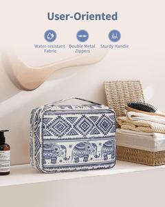 Travel Toiletry <b>Bag</b> for Women <b>Large</b> Makeup <b>Bag</b> Wide Open <b>Cosmetic</b> Make up Organizer with Handle - Product Image 4