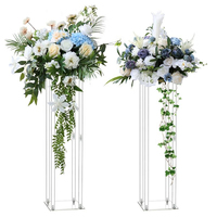 Support à fleurs en acrylique transparent, centre de table de mariage, présentoir de table principale pour la décoration d'événements et de fêtes