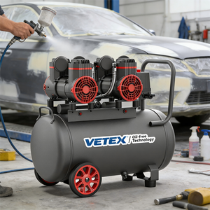 Compresseurs d'<span class=keywords><strong>air</strong></span> industriels portables VETEX en gros, haute vitesse, 110V 60Hz <span class=keywords><strong>50L</strong></span> 1.1KW 3HP, <span class=keywords><strong>compresseur</strong></span> d'<span class=keywords><strong>air</strong></span> silencieux sans huile - Product Image 4