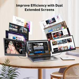 Moniteur portable triple S3 <span class=keywords><strong>14</strong></span> pouces FHD 1080P IPS double, extension d'écran Type C pour ordinateur portable et <span class=keywords><strong>iPhone</strong></span> 15 16, directement de l'usine (OEM/ODM) - Product Image 5