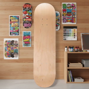 Planche de skateboard vierge en érable canadien personnalisée : un graphisme audacieux et accrocheur qui se démarque au <span class=keywords><strong>skatepark</strong></span> - Product Image 1