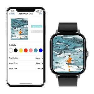 Smart Watch HD IPS schermo quadrante risposta messaggio di chiamata Push sonno frequenza cardiaca/ossigeno nel sangue monitoraggio cinturino quadrato in Silicone - Product Image 5