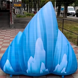Gigantesco iceberg gonfiabile a LED luminoso in tessuto Oxford, modello di ghiacciaio gonfiabile per decorazioni invernali/eventi estivi/feste - Product Image 3