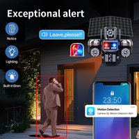 Goobsafe Zoom optique 10X 8MP 5 objectifs V380 Pro Caméra réseau solaire CCTV IP Alarme 4G solaire Batterie Vision nocturne