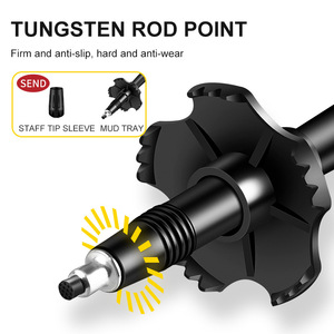 Customized Carbon Fiber Telescopic Hiking Poles Lightweight Non Slip Rubber Tip 3 Joint Outdoor Trekking Sticks - Product Image 3