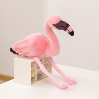 Peluche Flamant Rose Doux en Velours Cristallin Anti-Stress Tailles Personnalisées - Cadeau Confortable ou Décoration Mignonne pour la Maison