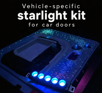 Kit d'éclairage LED ciel étoilé dynamique 0,5 mm, couleurs changeantes, pour plafond de voiture, romantique, certifié CE 12V, pour portes de voiture