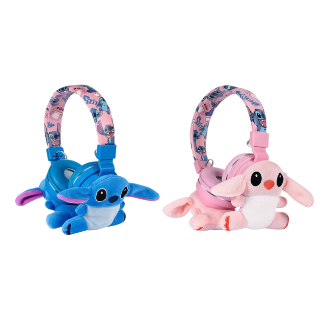 Wireless Headphones for Kids, Cute Cartoon Over-Ear Blue Tooth Headset with Rhinestone Design, Stereo Sound Foldable Headphones