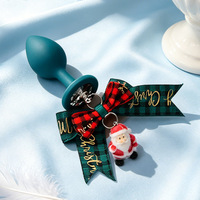 Plug anal en silicone souple pour les fêtes de Noël et du Nouvel An, avec pendentif Père Noël, cadeau pour les couples