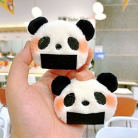 Porte-clés en peluche visage de panda mignon, mini poupée en peluche panda sushi, pendentif de sac Kawaii, accessoire de sac à dos, cadeau pour enfants