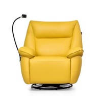 Fauteuil inclinable manuel en cuir à gravité zéro, pivotant et moderne, pour hôtel, villa, salon - Fabrication OEM