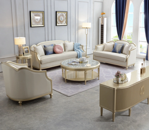 Meubles de salon européens, canapé en bois massif 1+2+3 places, ensemble de canapés en bois massif, meubles de villa - Product Image 3