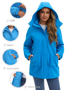 Abrigo acolchado <span class=keywords><strong>de</strong></span> otoño con forro extraíble, Parka desmontable informal resistente al <span class=keywords><strong>agua</strong></span> <span class=keywords><strong>para</strong></span> <span class=keywords><strong>mujer</strong></span>, chaqueta <span class=keywords><strong>de</strong></span> senderismo aislada a prueba <span class=keywords><strong>de</strong></span> viento <span class=keywords><strong>para</strong></span> invierno - Product Image 4