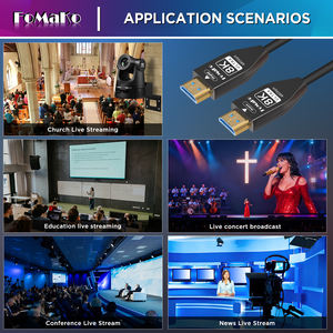 Câble FoMaKo 8K en fibre optique plaqué or pour connecteurs mâles (49,21 ~ 328,08) FT (15-100m) Ultra Haute Vitesse 48 Gbps UHD HDTV 2.1 - Product Image 2