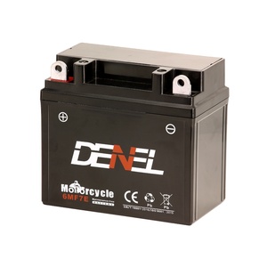 Batterie de démarrage pour <span class=keywords><strong>moto</strong></span>/scooter DENEL 6MF7E 12V 7Ah AGM au plomb-acide - Remplacement économique - Product Image 2