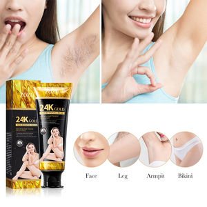 OEM ZOZU coreano mejor venta al por mayor 24K oro pepino permanente pelo quitar crema húmeda mujeres suave belleza piel crema depilatoria - Product Image 6