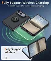 Étui de téléphone pliable magnétique en TPU+PC avec protection à 360° et design anti-chute, couleur pure translucide pour iPhone DUO