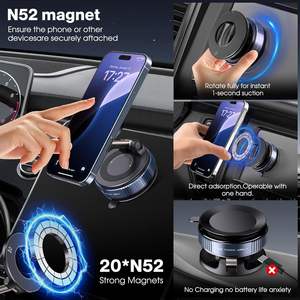 Nouveau support universel de téléphone de voiture de ventouse de Silicone 360 ° Rotation <span class=keywords><strong>pare</strong></span>-<span class=keywords><strong>brise</strong></span> magnétique tableau de bord de voiture cellule Mobile pour 16 Pro Max 15 14 - Product Image 2