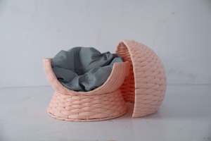 بيت للقطط مصنوع يدويًا، سرير مريح وفاخر للقطط، بيت كهف ناعم للغاية للقطط الصغيرة والكبيرة داخل المنزل - Product Image 4