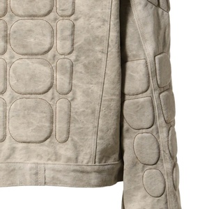 Chaqueta de Motociclista de Mezclilla con Bordado 3D y Lavado Ácido Personalizada para Hombre - Product Image 6