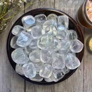 Cristal de cuarzo transparente auténtico respetuoso con el medio ambiente cae para la fabricación de joyas y el trabajo energético disponible a precio mayorista - Product Image 2