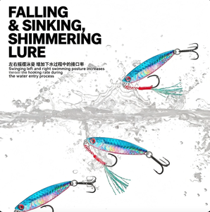 Leurre métallique texturé écaille de poisson, longue portée, chute lente, non peint, vierge, pour la pêche aux prédateurs en eau douce et salée - Product Image 3