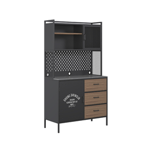 פלדה מודרנית ידידותית לסביבה אוכל ארון מטבח מטבח מיקרוגל לעמוד יחידת בר קפה בר סלון ריהוט מגורים - Product Image 3