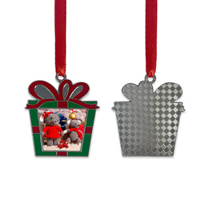 Factory Direct Sublimation Christmas Zinc Alloy Blank Ornaments Customizable Heat Transfer <b>Xmas</b> Decor for Holiday Party Gifts - Product Image 3