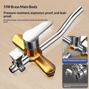 Ensemble <span class=keywords><strong>de</strong></span> <span class=keywords><strong>douche</strong></span> haute pression moderne pour salle <span class=keywords><strong>de</strong></span> bain domestique, pomme <span class=keywords><strong>de</strong></span> <span class=keywords><strong>douche</strong></span> avec fonction <span class=keywords><strong>de</strong></span> surpression, unité autonome - Product Image 4