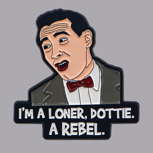 Spilla smaltata I'M A Loner con citazione di film retrò, distintivo da bavero per zaino, accessori per abbigliamento, gioielli divertenti, regalo per i fan - Product Image 1