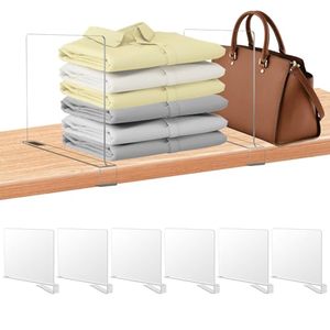 10 unidades por paquete de divisores de estante acrílico de plástico para estantes de armario - Product Image 3