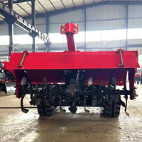Pengiriman Gratis Traktor Crawler Lander 50HP Mini Rotavator Rotary Tiller Cultivator Pertanian dengan Gearbox dan Pompa Diesel