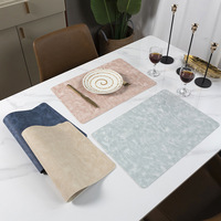 Nouveau Set de Table Carré Vintage en Plastique Cici PVC-531 – Imperméable, Anti-Huile, Isolation Thermique, Style Européen Simple pour Hôtels et Restaurants Occidentaux