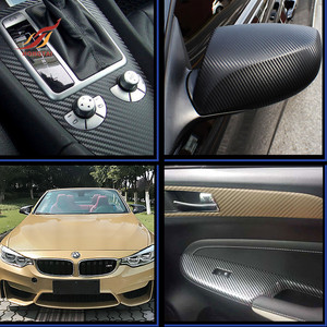 <span class=keywords><strong>Film</strong></span> autocollant en vinyle noir fibre de carbone pour voiture sans bulles 4d fibre de carbone enveloppe en vinyle pour carrosserie automobile - Product Image 3