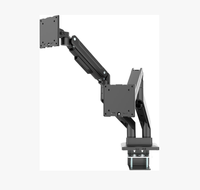 Support de bureau pour deux moniteurs en aluminium robuste pour écrans de 17 à 35 pouces, support de moniteur réglable, support stable et solide