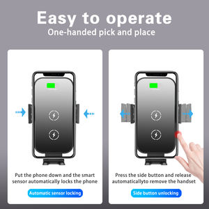 CE ROSH PSE 15W soporte de teléfono de <span class=keywords><strong>carga</strong></span> rápida de doble bobina de sujeción automática para <span class=keywords><strong>Samsung</strong></span> Galaxy Z Flip 3 4 iPhone cargador de coche inalámbrico - Product Image 4