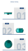 Pot cosmétique personnalisé de couleur bleu clair, 15g, en acrylique de luxe spécial pour crème