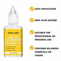 Dissolvant de colle pour perruques à action rapide, élimination rapide de l'adhésif pour perruques en dentelle, systèmes capillaires et extensions, résistant à l'eau